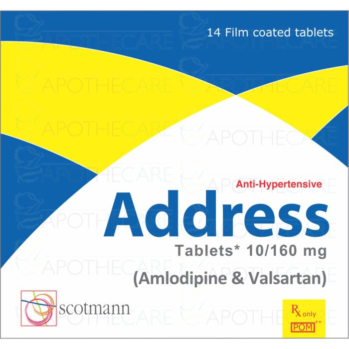 Address 10 160mg Tab