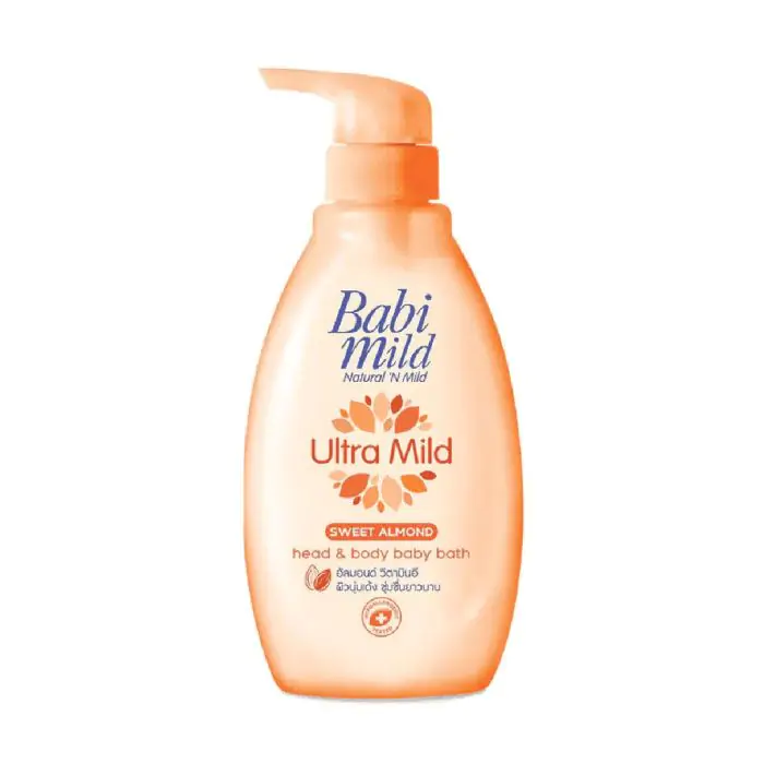 Babi Mild Ultra Mild Sweet Almond Head Body Baby Bath 200ml