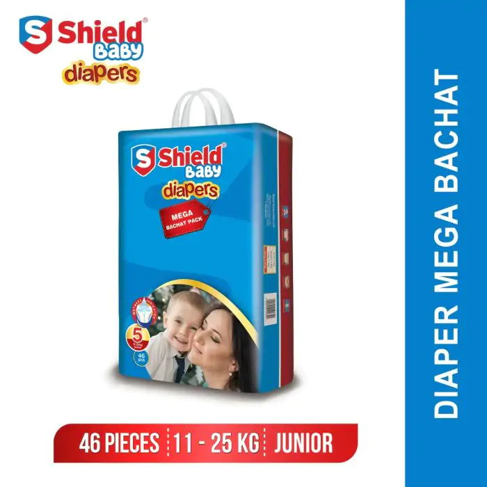 Shield Baby Diapers 5 Junior 11-25kg 46pcs