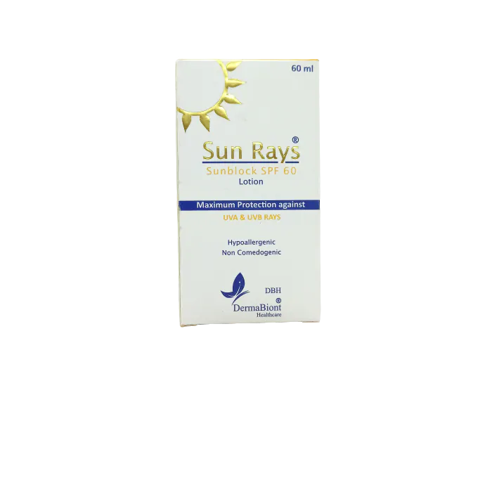 Sun rays sunblock spf60 lotion