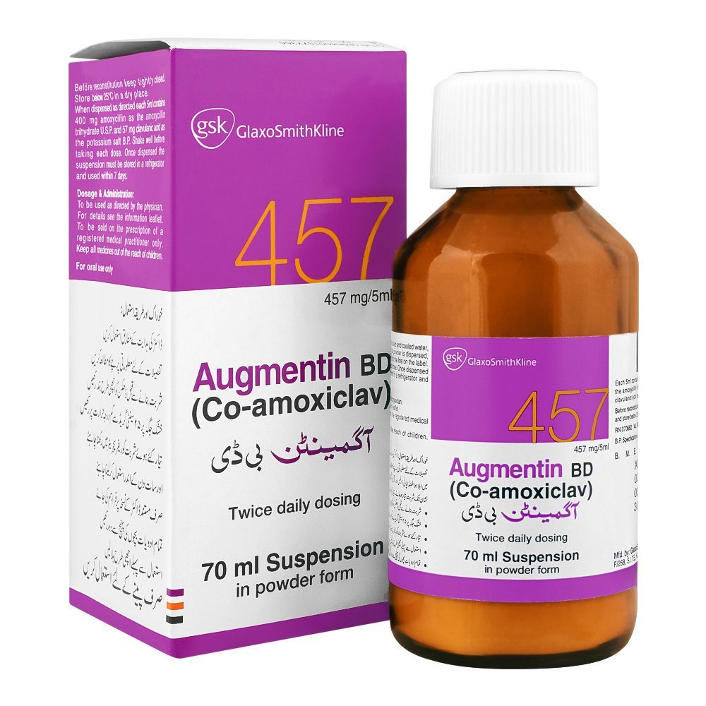 Augmentin BD Syrup, 457mg/5ml, 70ml